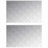 Nez de marche Rectangulaire 2 pcs Argenté 80 x 50 cm Aluminium 557806557806