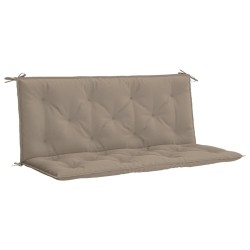 Coussin de banc de jardin taupe 120x(50+50)x7 cm tissu oxford 557807557807