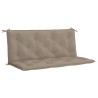 Coussin de banc de jardin taupe 120x(50+50)x7 cm tissu oxford 557807557807