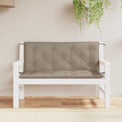 Coussin de banc de jardin taupe 120x(50+50)x7 cm tissu oxford 557807557807