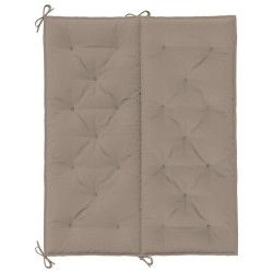 Coussin de banc de jardin taupe 120x(50+50)x7 cm tissu oxford 557807557807