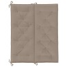 Coussin de banc de jardin taupe 120x(50+50)x7 cm tissu oxford 557807557807