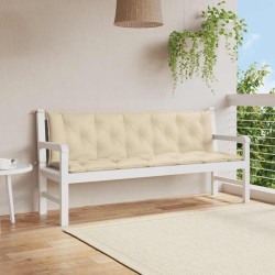 Coussin de banc de jardin beige 180x(50+50)x7 cm tissu oxford 557808557808