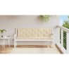 Coussin de banc de jardin beige 180x(50+50)x7 cm tissu oxford 557808557808