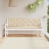Coussin de banc de jardin beige 180x(50+50)x7 cm tissu oxford 557808557808