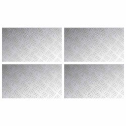 Nez de marche Rectangulaire 4 pcs Argenté 70 x 40 cm Aluminium 557810557810
