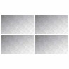Nez de marche Rectangulaire 4 pcs Argenté 70 x 40 cm Aluminium 557810557810
