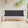 Coussin de banc de jardin noir 180x(50+50)x7 cm tissu oxford 557815557815