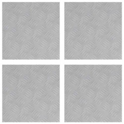 Nez de marche Carré 4 pcs Argenté 40 x 40 cm Aluminium 557817557817