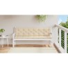 Coussin de banc de jardin beige 200x(50+50)x7 cm tissu oxford 557825557825