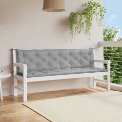 Coussin de banc de jardin gris 200x(50+50)x7 cm tissu oxford 557826557826