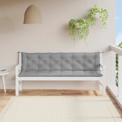 Coussin de banc de jardin gris 200x(50+50)x7 cm tissu oxford 557826557826
