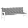 Coussin de banc de jardin gris 200x(50+50)x7 cm tissu oxford 557826557826