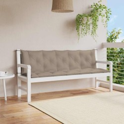 Coussin de banc de jardin taupe 180x(50+50)x7 cm tissu oxford 557829557829