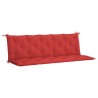 Coussin de banc de jardin rouge 180x(50+50)x7 cm tissu oxford 557830557830