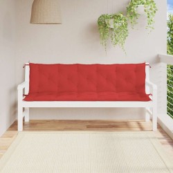 Coussin de banc de jardin rouge 180x(50+50)x7 cm tissu oxford 557830557830