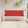 Coussin de banc de jardin rouge 180x(50+50)x7 cm tissu oxford 557830557830