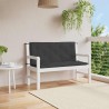 Coussin de banc de jardin noir 120x(50+50)x7 cm tissu oxford 557831557831