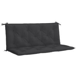 Coussin de banc de jardin noir 120x(50+50)x7 cm tissu oxford 557831557831