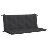 Coussin de banc de jardin noir 120x(50+50)x7 cm tissu oxford 557831557831