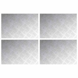 Nez de marche Rectangulaire 4 pcs Argenté 60 x 40 cm Aluminium 557835557835