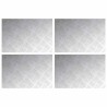 Nez de marche Rectangulaire 4 pcs Argenté 60 x 40 cm Aluminium 557835557835