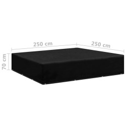 Housses de salon de jardin 2 pcs 12 œillets 250x250x70 cm 557845557845