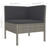 Salon de jardin 6 pcs avec coussins résine tressée gris 557849557849
