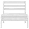 Salon de jardin 9 pcs Blanc Bois de pin massif 557850557850