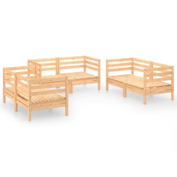 Salon de jardin 6 pcs Bois de pin massif 557851557851
