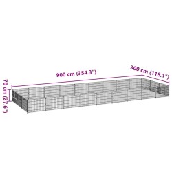 Chenil Argenté 27 m² Acier 557854557854