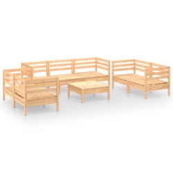 Salon de jardin 8 pcs Bois de pin massif 557864557864