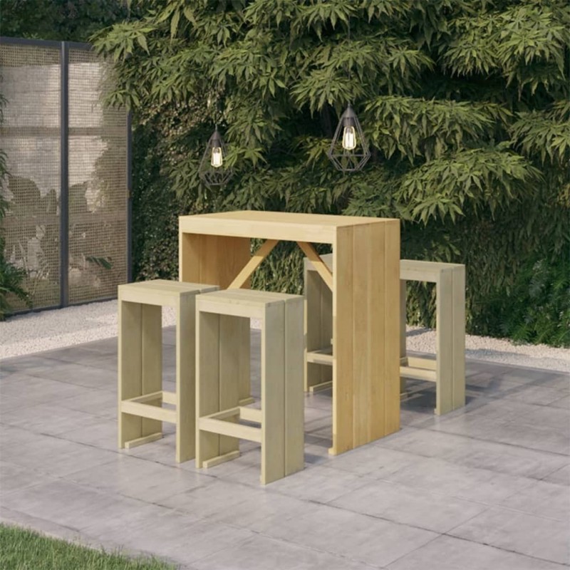 Meubles de bar de jardin 5 pcs Bois de pin imprégné 557874557874