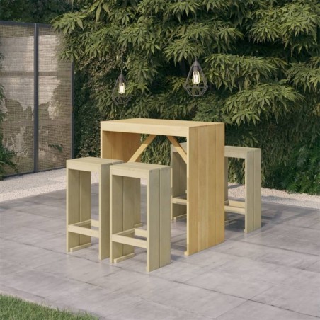 Meubles de bar de jardin 5 pcs Bois de pin imprégné 557874557874