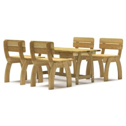 Ensemble à manger de jardin 5 pcs Bois de pin imprégné 557876557876