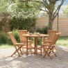 Mobilier à dîner d'extérieur pliable 5 pcs Bois solide de teck 557878557878