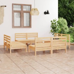 Salon de jardin 8 pcs Bois de pin massif 557879557879