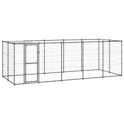 Chenil extérieur Acier avec toit 12,1 m² 557882557882
