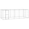 Chenil extérieur Acier galvanisé avec toit 12,1 m² 557884557884