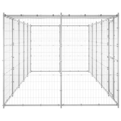 Chenil extérieur Acier galvanisé avec toit 12,1 m² 557884557884