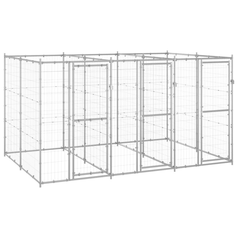 Chenil extérieur Acier galvanisé 7,26 m² 557885557885