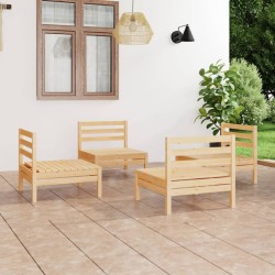 Salon de jardin 4 pcs Bois de pin massif 557890557890