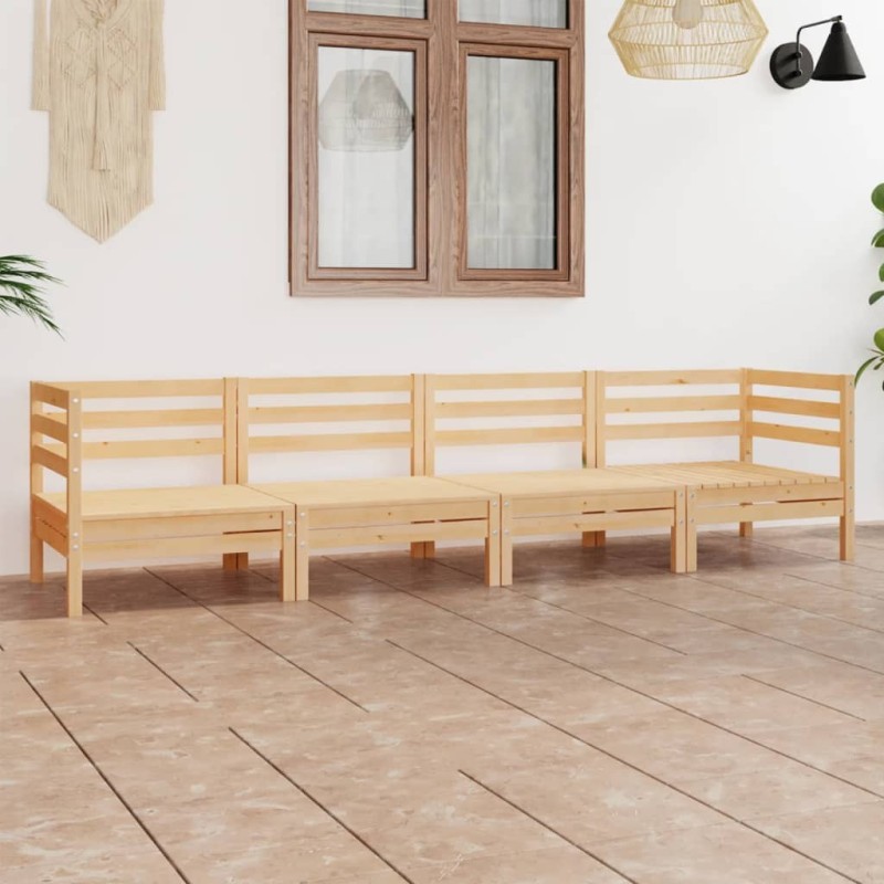 Salon de jardin 4 pcs Bois de pin massif 557891557891