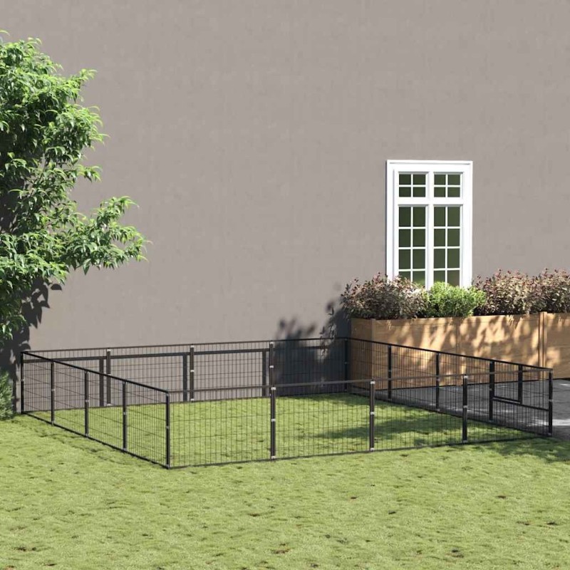 Chenil Noir 16 m² Acier 557894557894