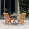 Ensemble à manger de jardin 3 pcs Bois de teck massif 557896557896