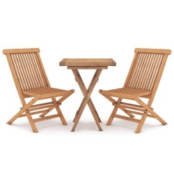 Ensemble à manger de jardin 3 pcs Bois de teck massif 557896557896