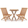 Ensemble à manger de jardin 3 pcs Bois de teck massif 557896557896