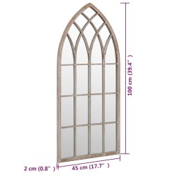 Miroir Sable 100x45cm Fer pour utilisation intérieure 557897557897