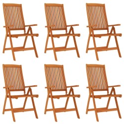 Chaises de jardin pliables lot de 6 Bois d'eucalyptus massif 557898557898