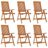 Chaises de jardin pliables lot de 6 Bois d'eucalyptus massif 557898557898